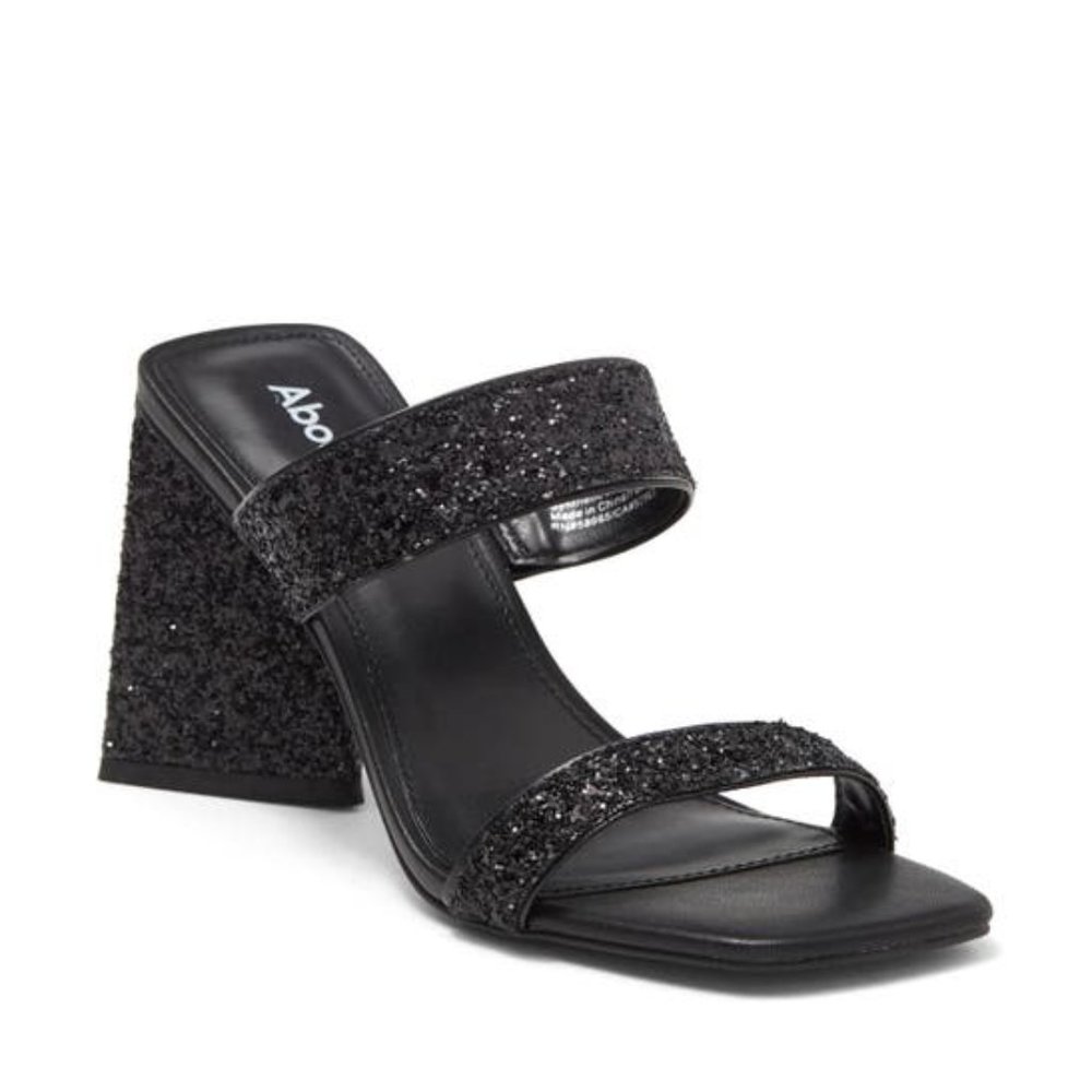 Abound Black Glitter Sandals